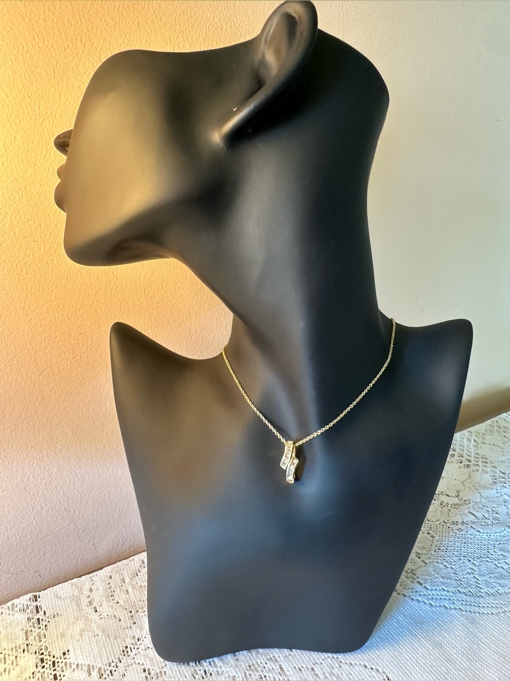 Adina Eden Gold Pendant CZ Necklace - 18” chain